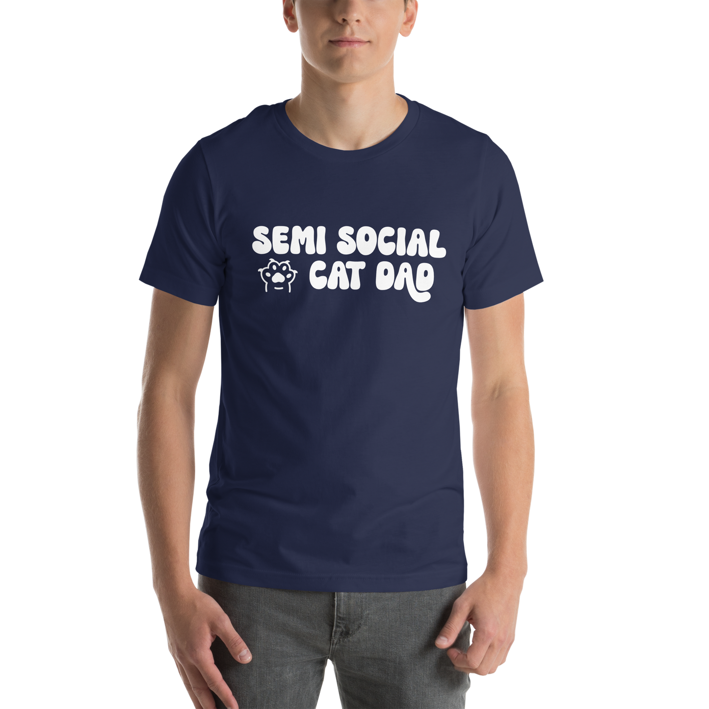 Semi Social Cat Dad Unisex t-shirt