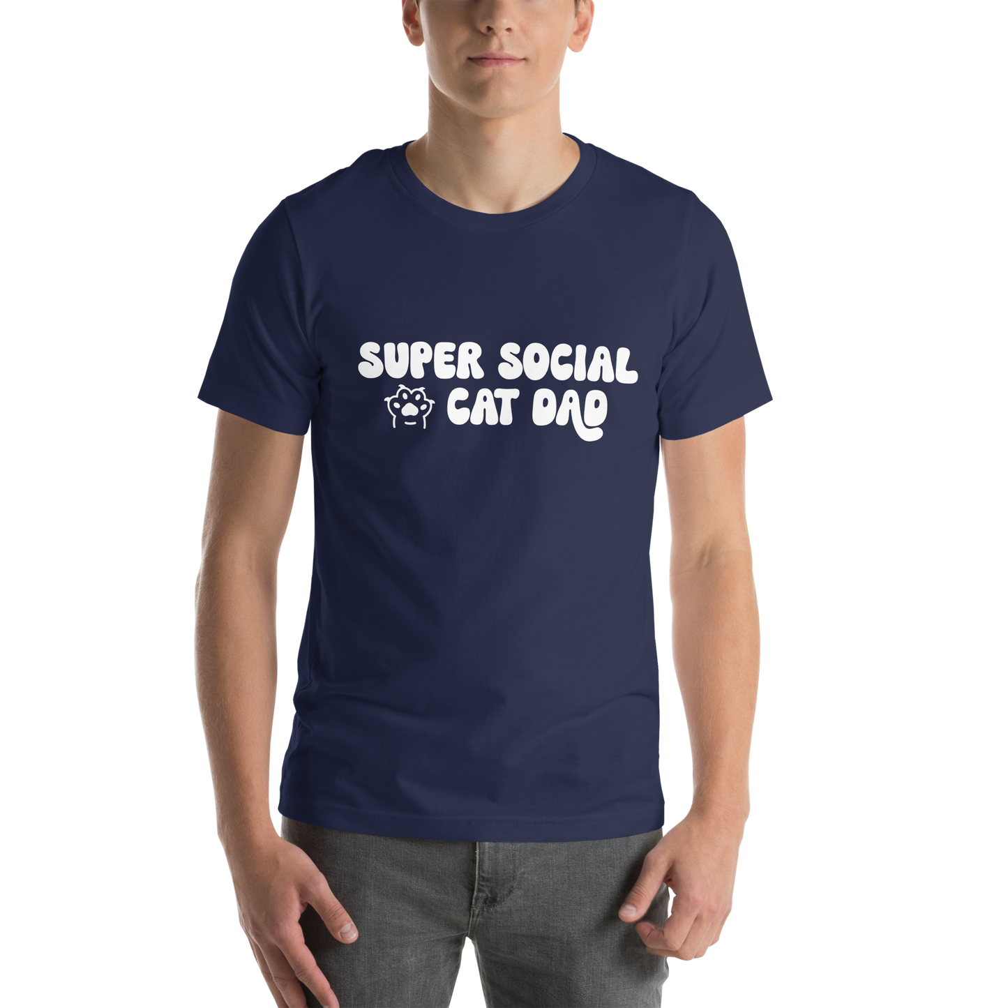 Super Social Cat Dad Unisex t-shirt