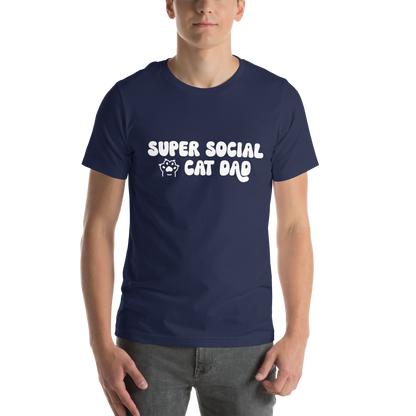 Super Social Cat Dad Unisex t-shirt