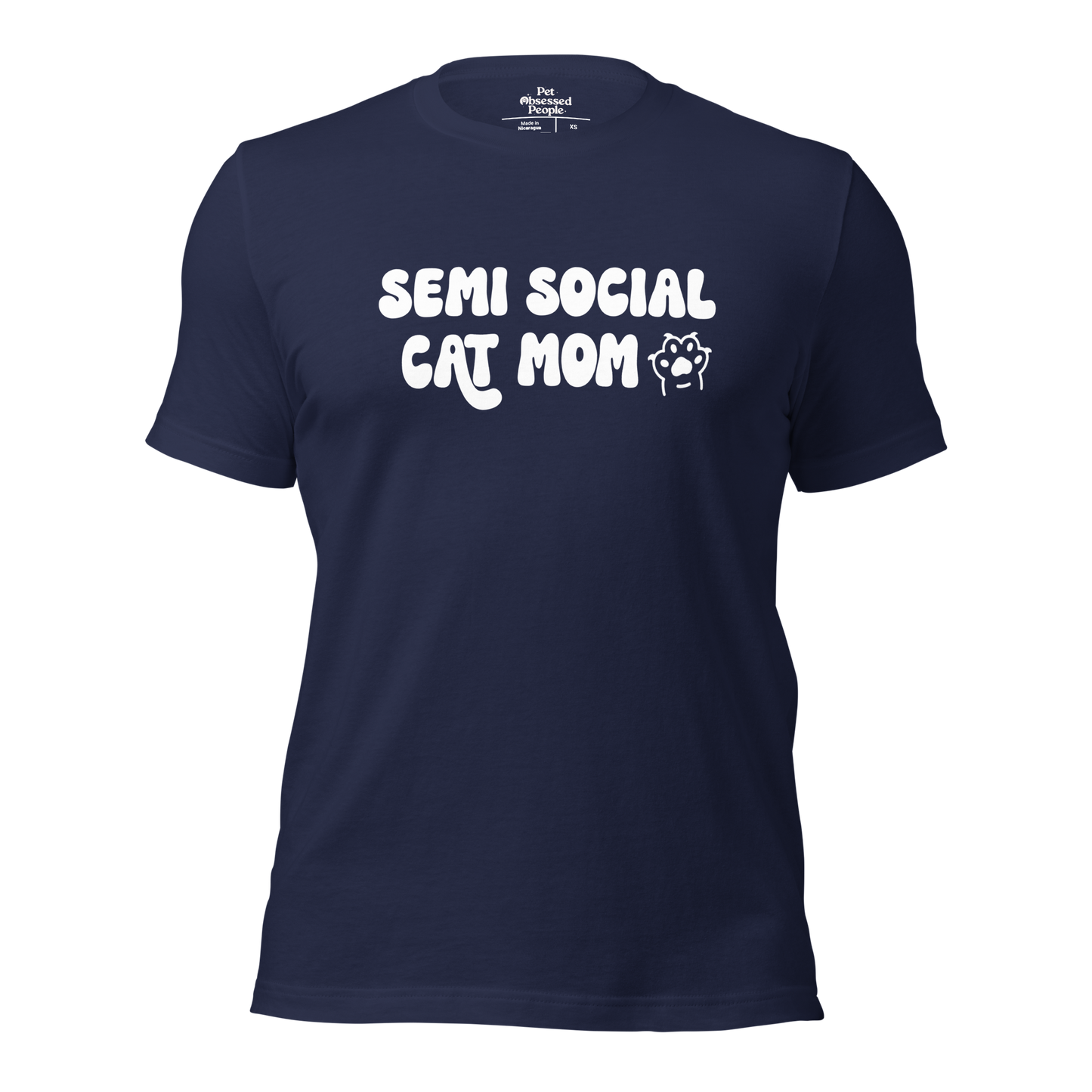 Semi Social Cat Mom Unisex t-shirt