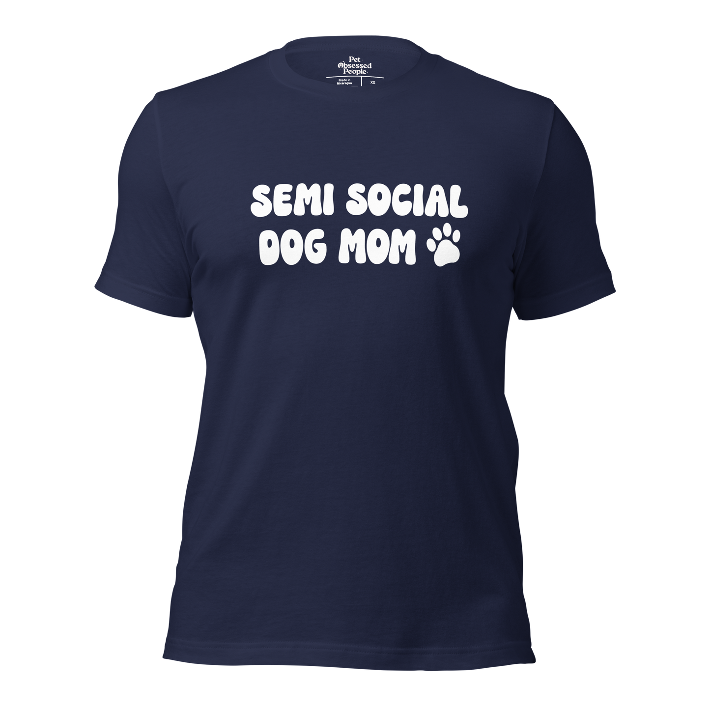 Semi Social Dog Mom Unisex Tee