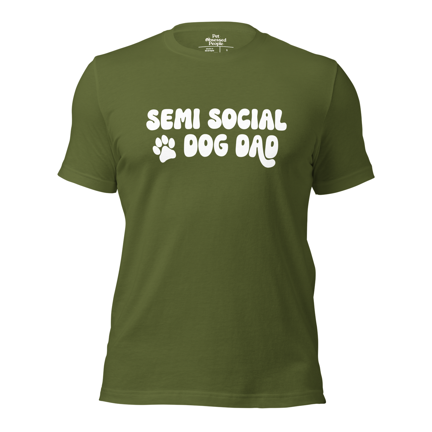 Semi Social Dog Dad Unisex t-shirt