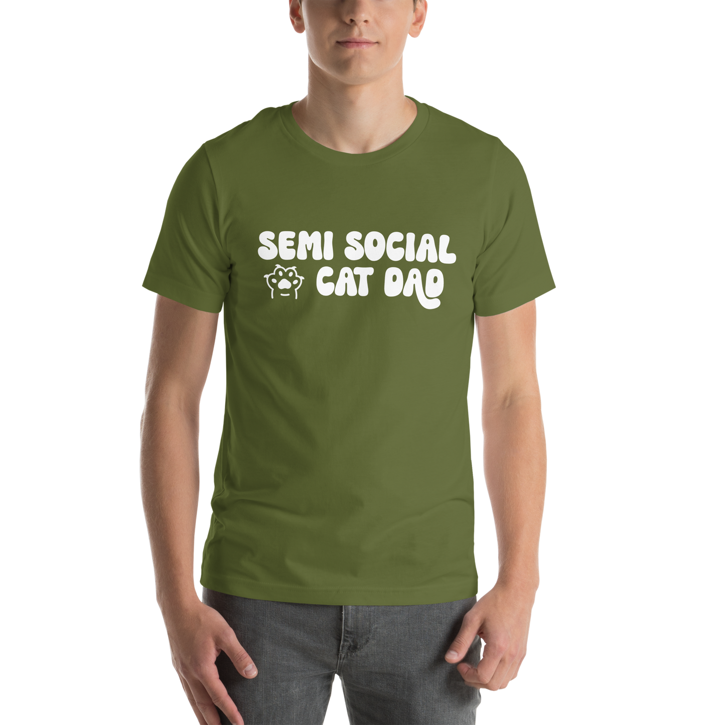 Semi Social Cat Dad Unisex t-shirt