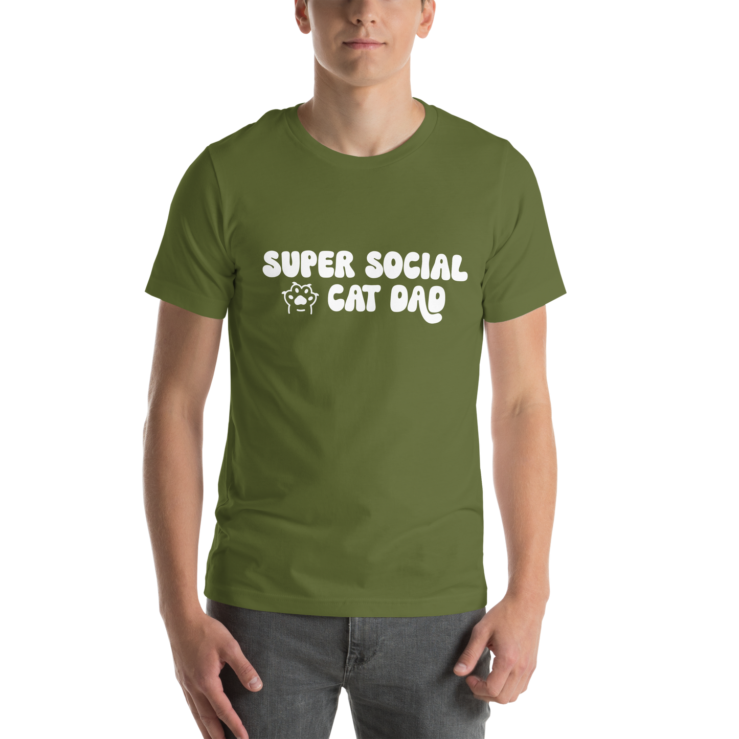 Super Social Cat Dad Unisex t-shirt