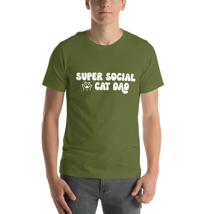 Super Social Cat Dad Unisex t-shirt