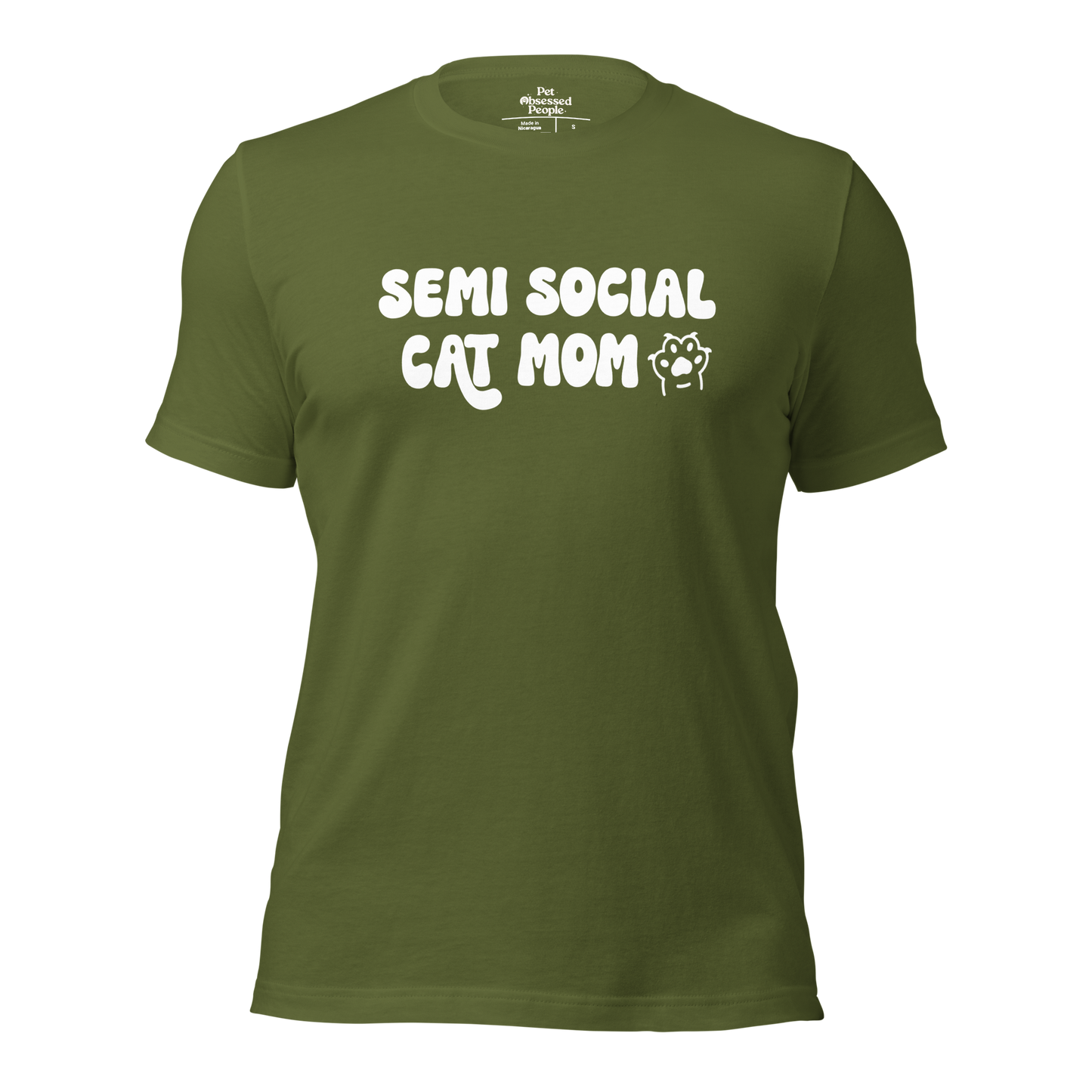 Semi Social Cat Mom Unisex t-shirt