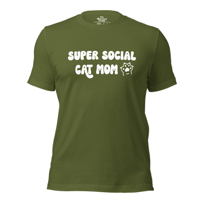 Super Social Cat Mom Unisex t-shirt