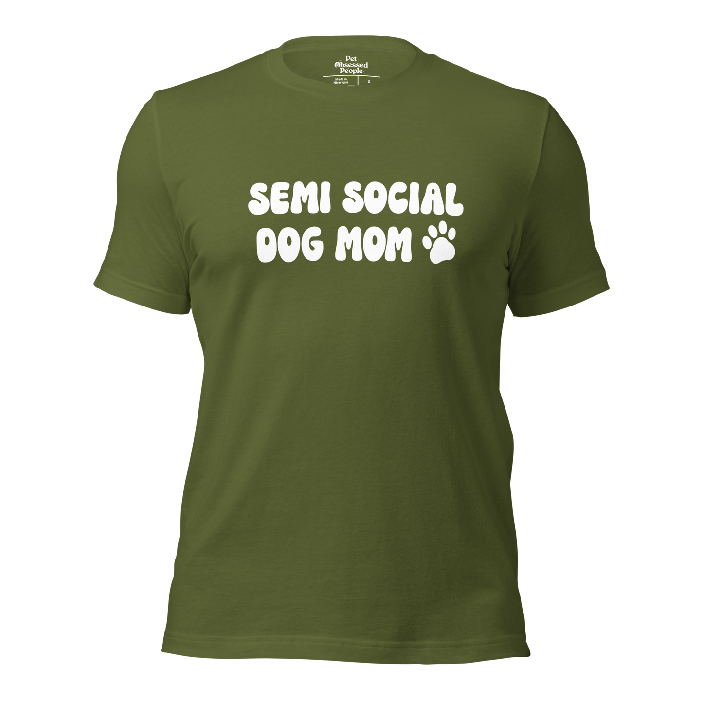 Semi Social Dog Mom Unisex Tee