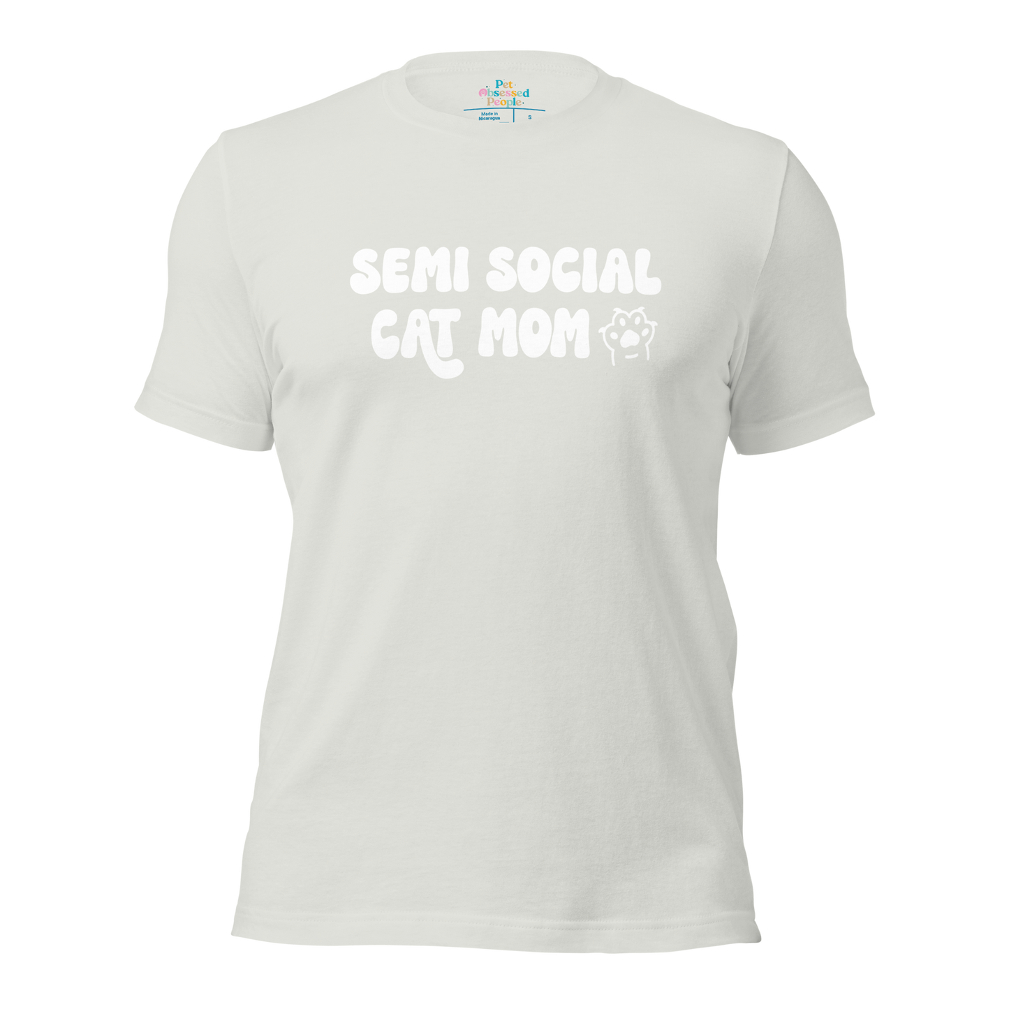 Semi Social Cat Mom Unisex t-shirt