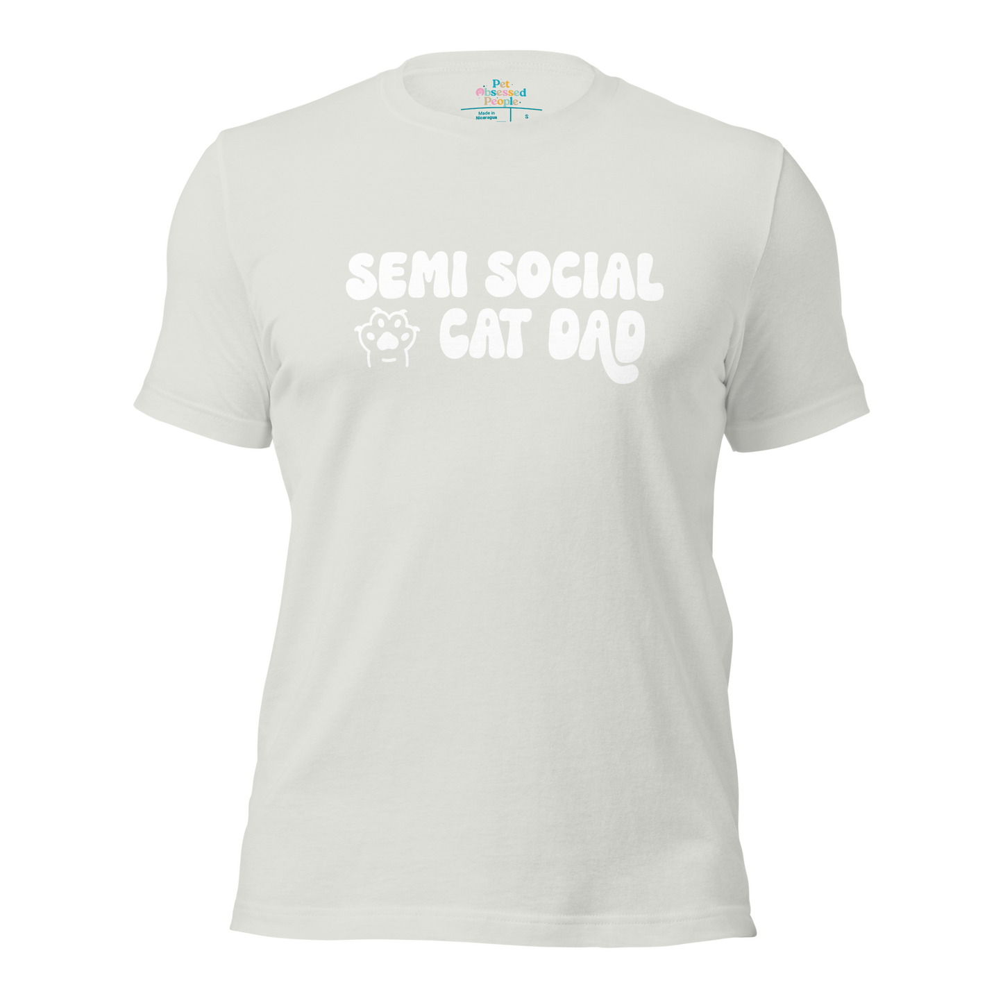 Semi Social Cat Dad Unisex t-shirt