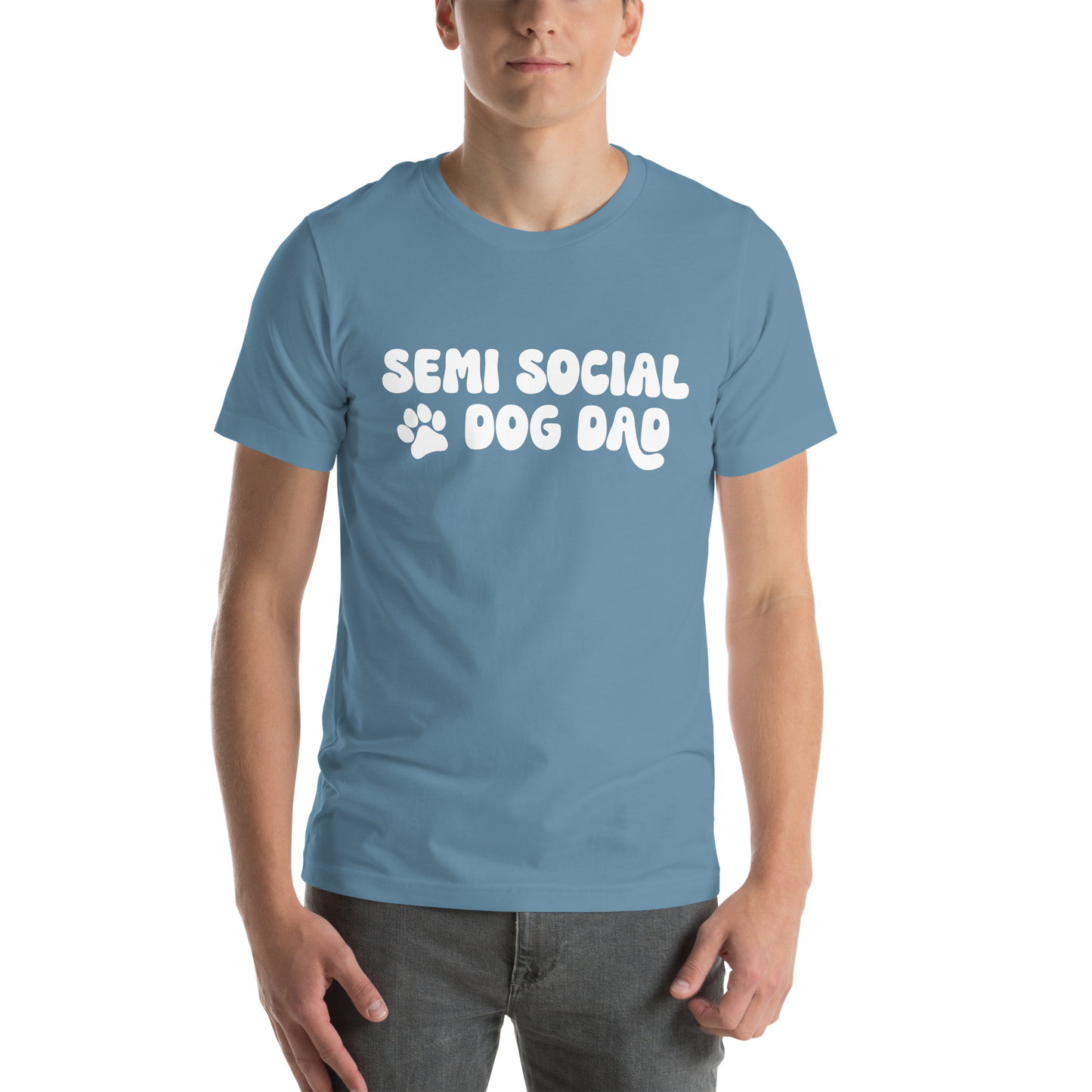 Semi Social Dog Dad Unisex t-shirt