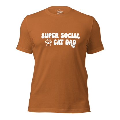 Super Social Cat Dad Unisex t-shirt