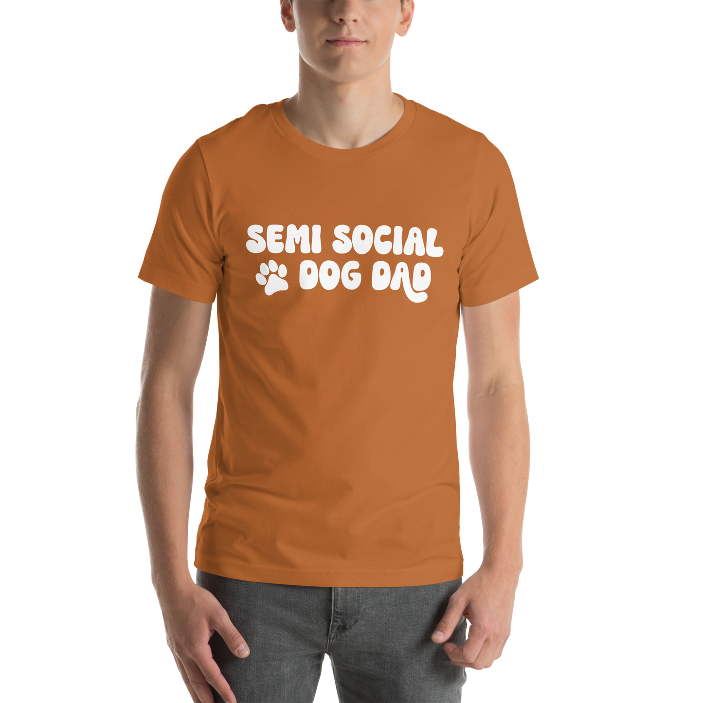 Semi Social Dog Dad Unisex t-shirt