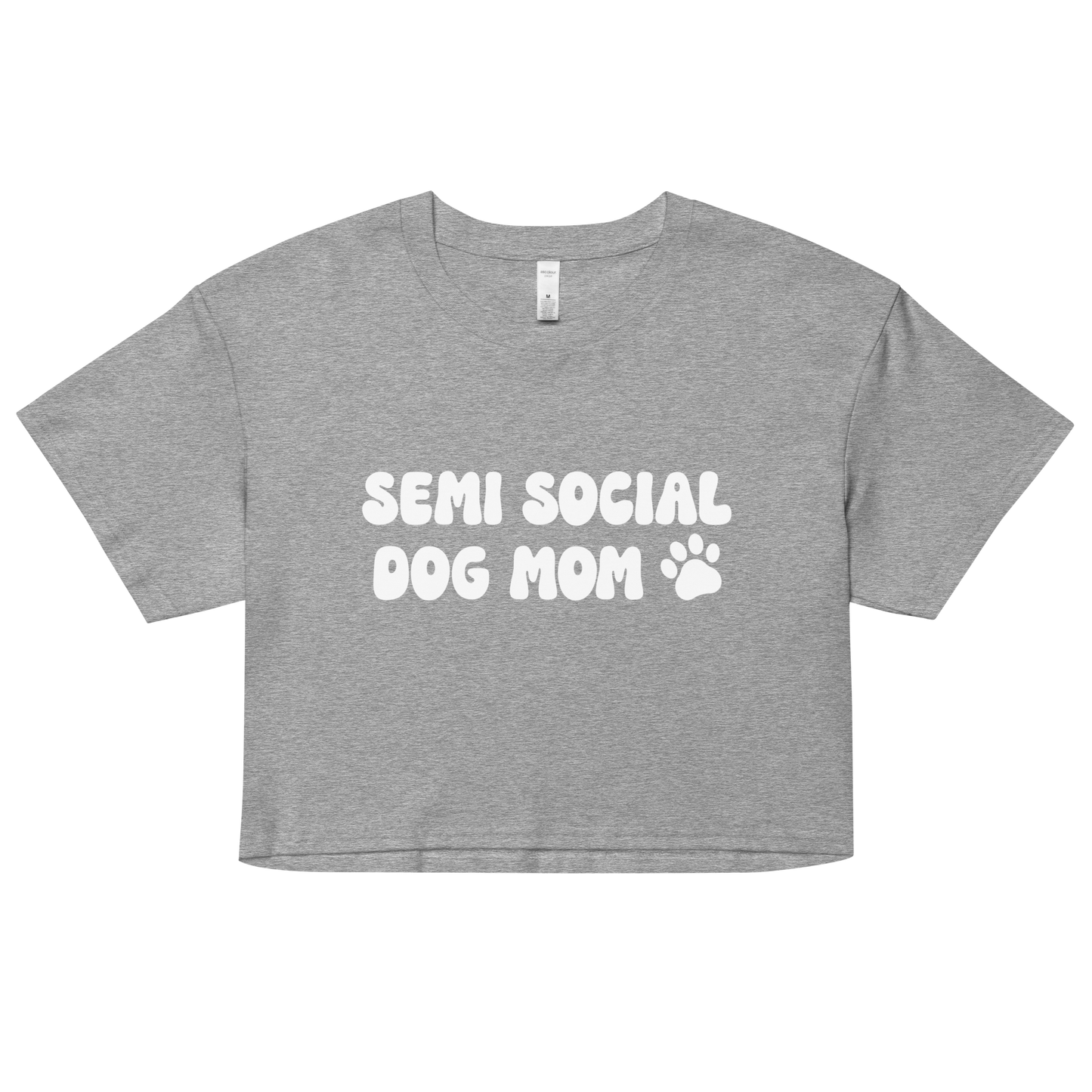 Semi Social Dog Mom Crop Top