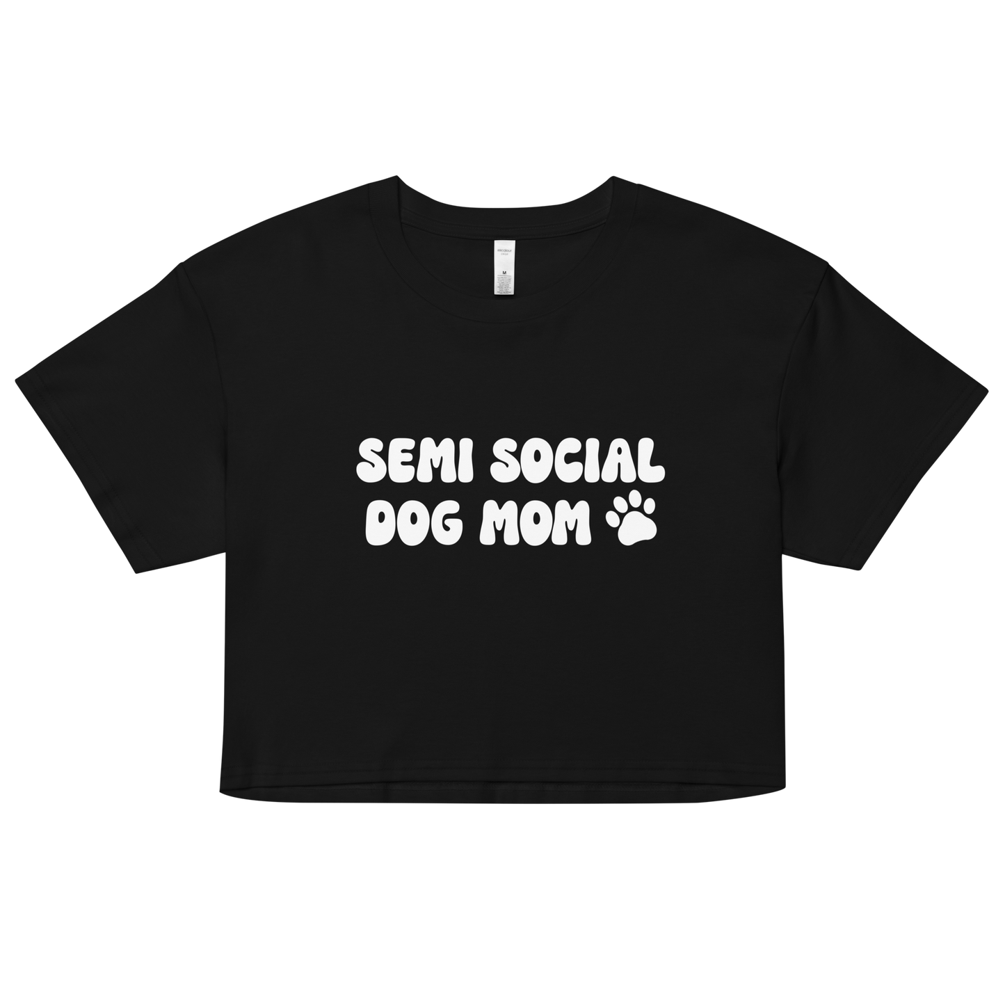 Semi Social Dog Mom Crop Top