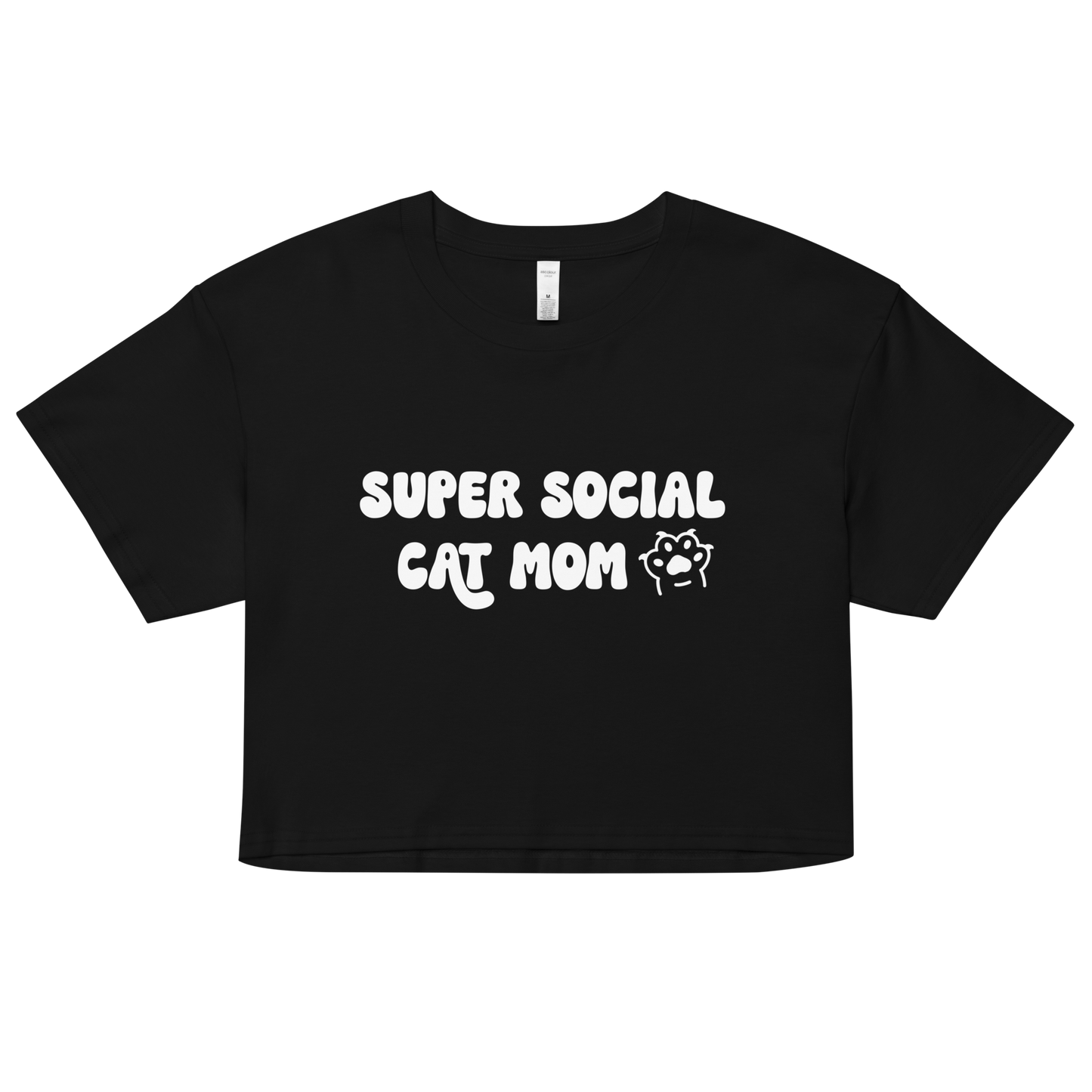 Super Social Cat Mom Crop Top