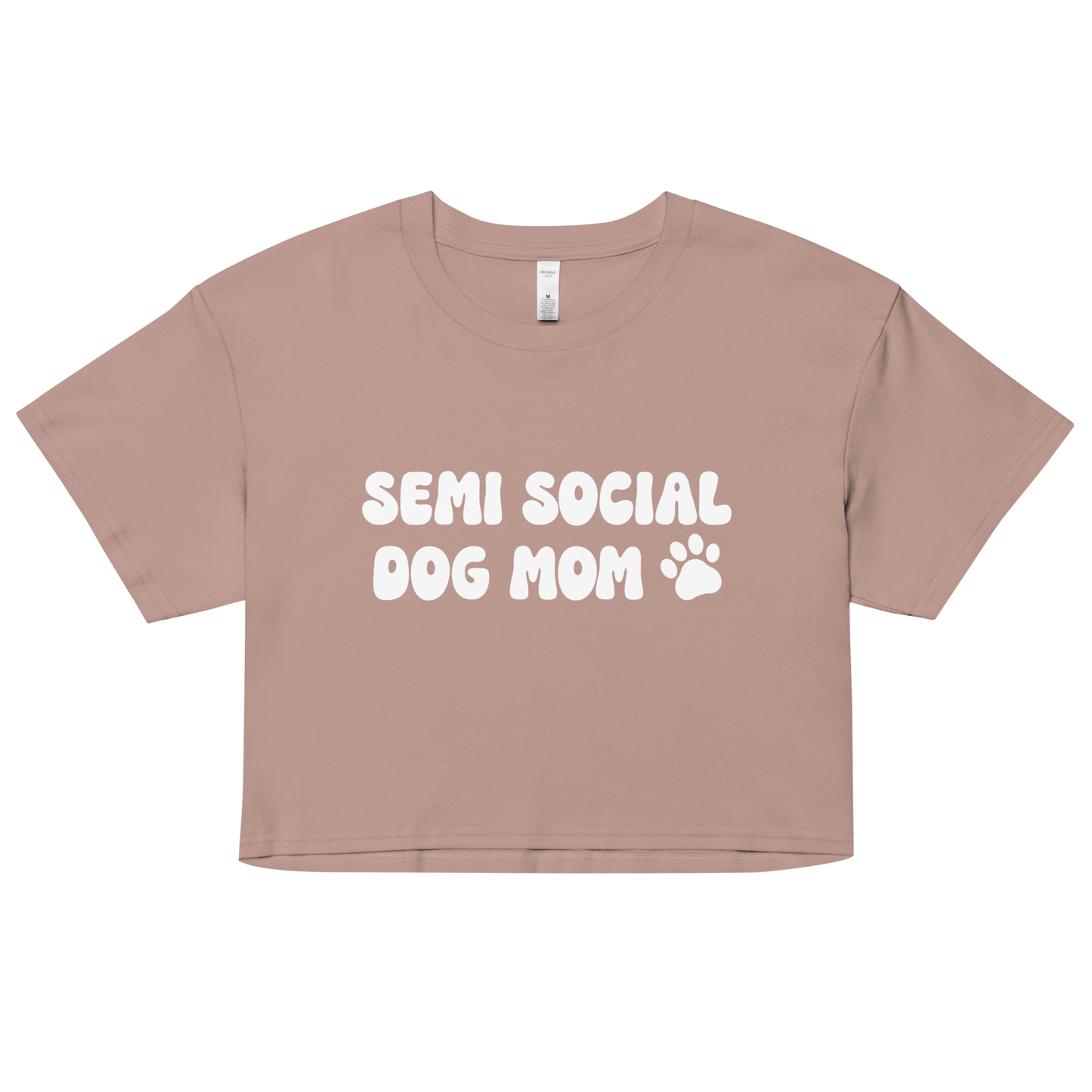 Semi Social Dog Mom Crop Top