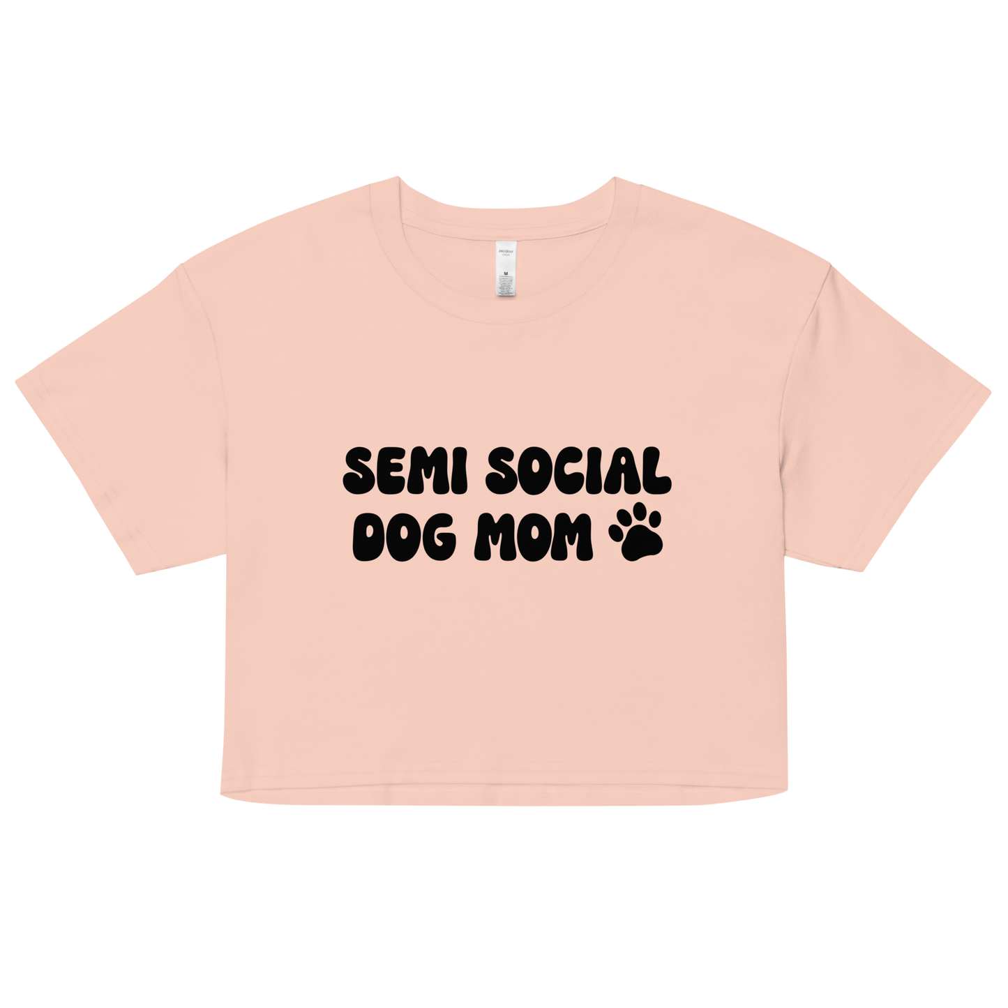 Semi Social Dog Mom Crop Top