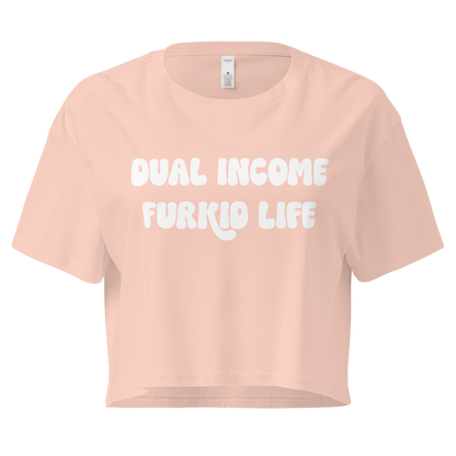 Dual Income Furkids Crop Top